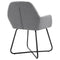 vidaXL - Eetkamerstoelen - 2 - st - stof - lichtgrijs