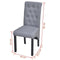 vidaXL - Eetkamerstoelen - 2 - st - stof - lichtgrijs