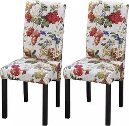 vidaXL - Eetkamerstoelen - 2 - st - stof - meerkleurig