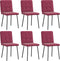 vidaXL - Eetkamerstoelen - 2 - st - stof - wijnrood