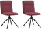 vidaXL - Eetkamerstoelen - 2 - st - stof - wijnrood