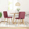 vidaXL - Eetkamerstoelen - 2 - st - stof - wijnrood