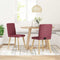vidaXL - Eetkamerstoelen - 2 - st - stof - wijnrood