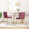 vidaXL - Eetkamerstoelen - 2 - st - stof - wijnrood