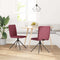 vidaXL - Eetkamerstoelen - 2 - st - stof - wijnrood