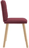 vidaXL - Eetkamerstoelen - 2 - st - stof - wijnrood