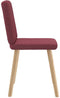 vidaXL - Eetkamerstoelen - 2 - st - stof - wijnrood
