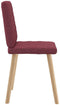 vidaXL - Eetkamerstoelen - 2 - st - stof - wijnrood