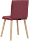 vidaXL - Eetkamerstoelen - 2 - st - stof - wijnrood