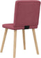 vidaXL - Eetkamerstoelen - 2 - st - stof - wijnrood