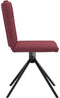 vidaXL - Eetkamerstoelen - 2 - st - stof - wijnrood