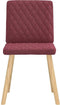vidaXL - Eetkamerstoelen - 2 - st - stof - wijnrood