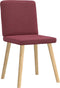 vidaXL - Eetkamerstoelen - 2 - st - stof - wijnrood