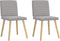 vidaXL - Eetkamerstoelen - 2 - st - stof - wolk - grijs