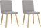 vidaXL - Eetkamerstoelen - 2 - st - stof - wolk - grijs