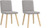 vidaXL - Eetkamerstoelen - 2 - st - stof - wolk - grijs