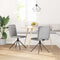 vidaXL - Eetkamerstoelen - 2 - st - stof - wolk - grijs