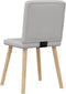 vidaXL - Eetkamerstoelen - 2 - st - stof - wolk - grijs