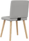 vidaXL - Eetkamerstoelen - 2 - st - stof - wolk - grijs