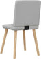 vidaXL - Eetkamerstoelen - 2 - st - stof - wolk - grijs