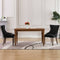 vidaXL - Eetkamerstoelen - 2 - st - stof - zwart