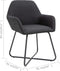 vidaXL - Eetkamerstoelen - 2 - st - stof - zwart
