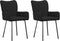 vidaXL - Eetkamerstoelen - 2 - st - stof - zwart