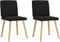 vidaXL - Eetkamerstoelen - 2 - st - stof - zwart