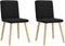 vidaXL - Eetkamerstoelen - 2 - st - stof - zwart