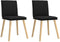 vidaXL - Eetkamerstoelen - 2 - st - stof - zwart