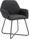 vidaXL - Eetkamerstoelen - 2 - st - stof - zwart