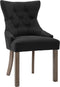 vidaXL - Eetkamerstoelen - 2 - st - stof - zwart
