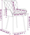 vidaXL - Eetkamerstoelen - 2 - st - stof - zwart