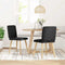 vidaXL - Eetkamerstoelen - 2 - st - stof - zwart
