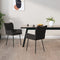 vidaXL - Eetkamerstoelen - 2 - st - stof - zwart