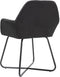 vidaXL - Eetkamerstoelen - 2 - st - stof - zwart