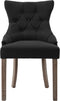 vidaXL - Eetkamerstoelen - 2 - st - stof - zwart