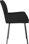 vidaXL - Eetkamerstoelen - 2 - st - stof - zwart