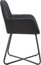 vidaXL - Eetkamerstoelen - 2 - st - stof - zwart