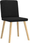 vidaXL - Eetkamerstoelen - 2 - st - stof - zwart