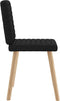 vidaXL - Eetkamerstoelen - 2 - st - stof - zwart