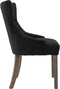 vidaXL - Eetkamerstoelen - 2 - st - stof - zwart
