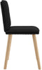 vidaXL - Eetkamerstoelen - 2 - st - stof - zwart