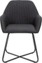 vidaXL - Eetkamerstoelen - 2 - st - stof - zwart