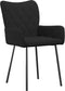 vidaXL - Eetkamerstoelen - 2 - st - stof - zwart