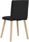 vidaXL - Eetkamerstoelen - 2 - st - stof - zwart