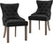 vidaXL - Eetkamerstoelen - 2 - st - stof - zwart