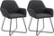 vidaXL - Eetkamerstoelen - 2 - st - stof - zwart