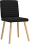 vidaXL - Eetkamerstoelen - 2 - st - stof - zwart