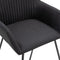 vidaXL - Eetkamerstoelen - 2 - st - stof - zwart